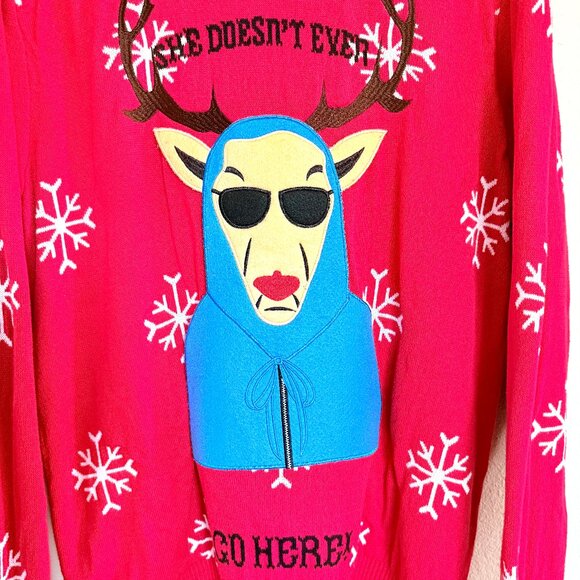 Alex Stevens Mean Girls Damian 100% Cotton Ugly Christmas Sweater Size XL - Picture 8 of 14